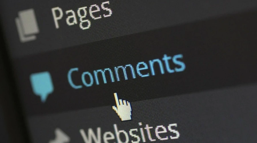 Imagem mostra o cursor do mouse sobre o menu de comentários do WordPress