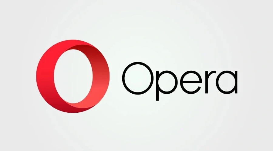 Image com logo do navegador Opera em fundo cinza