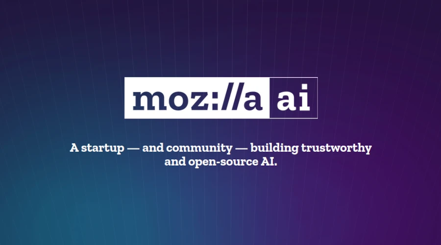 Captura de tela da página inicial do site Mozilla.ai