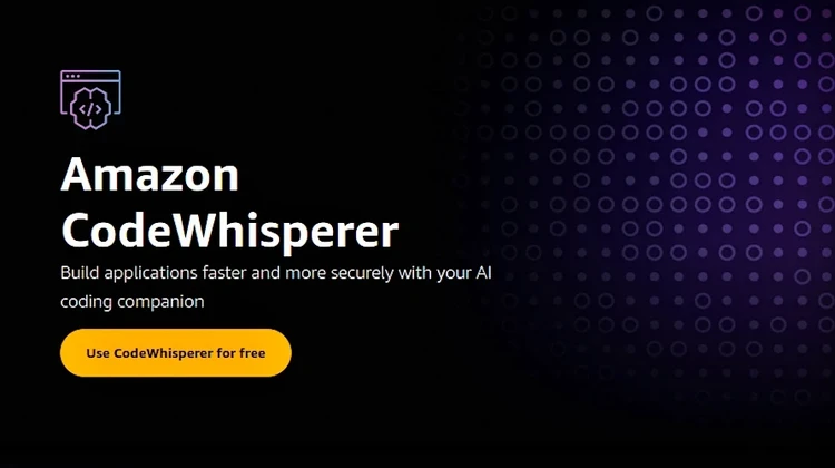 Captura de tela do site do Amazon CodeWhisperer