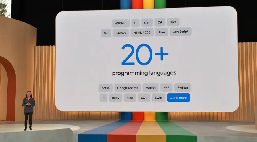 Apresentação no Google I/O 2023 mostra Bard as as 20 linguagens de programação nas quais ele é capaz de escrever
