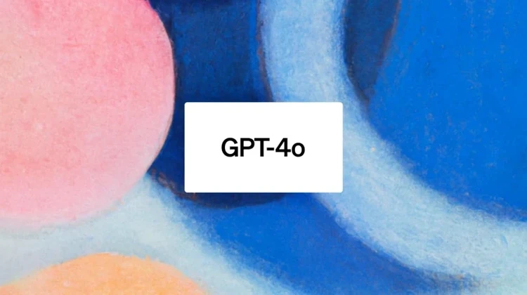 GPT-4o escrito em um card branco em um fundo colorido de giz de cera