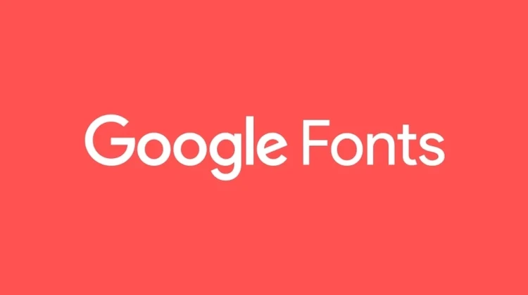 Logo do Google Fontes em um fundo vermelho claro