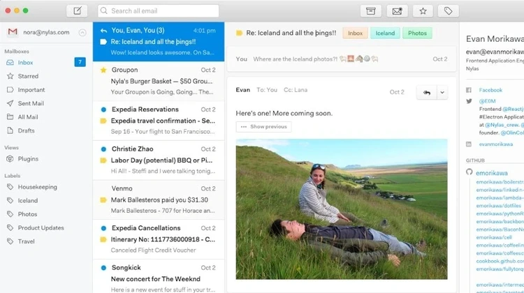 Nylas N1 é uma boa alternativa multiplataforma ao Geary Mail