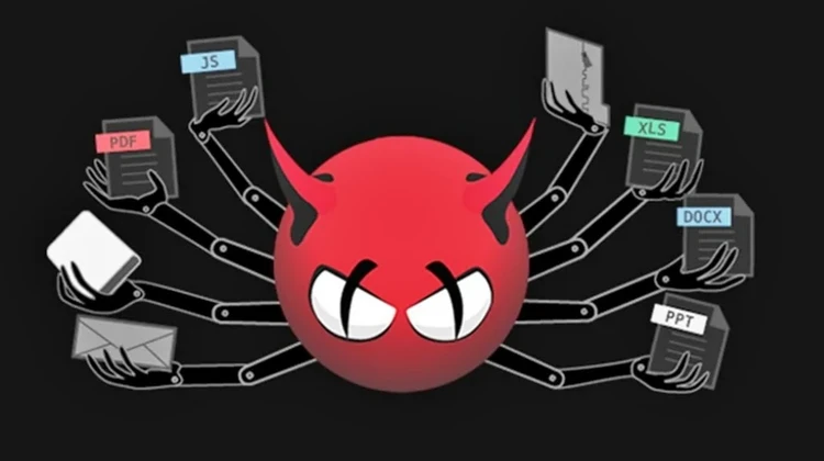 Logo do ClamAV segurando vários arquivos