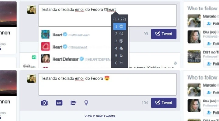 Agora é possível digitar Emojis no Fedora